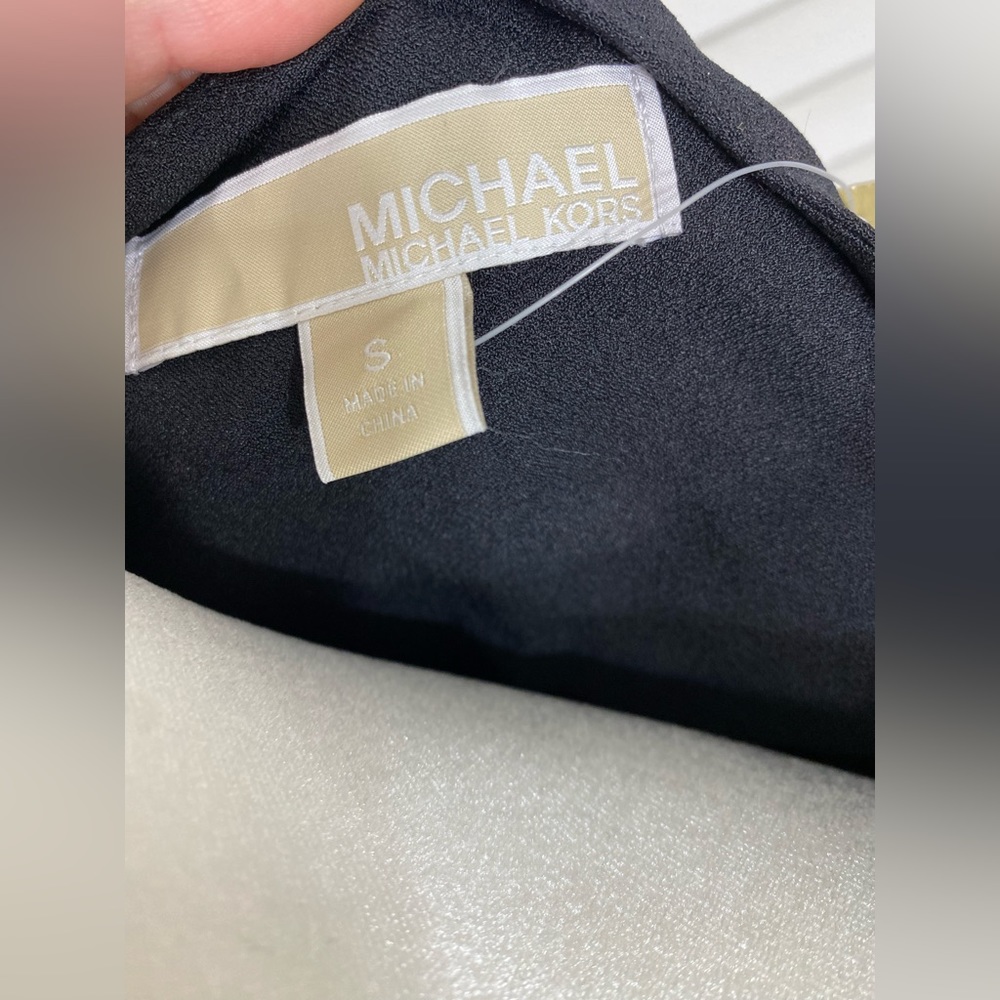 NWT Small Michael Kors Black Sleeveless V-Neck Tunic Top - Picture 5 of 7